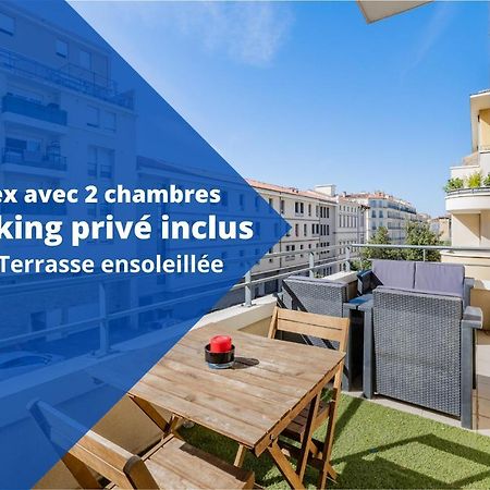 La Joliette; Duplex 2 Chambres, Parking Inclus+ Terrasse+ Ascenseur Marseille Exterior photo