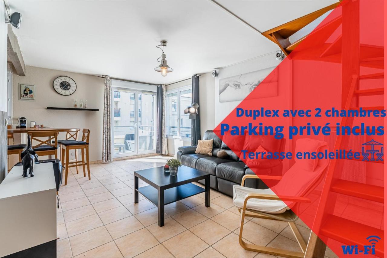 La Joliette; Duplex 2 Chambres, Parking Inclus+ Terrasse+ Ascenseur Marseille Exterior photo